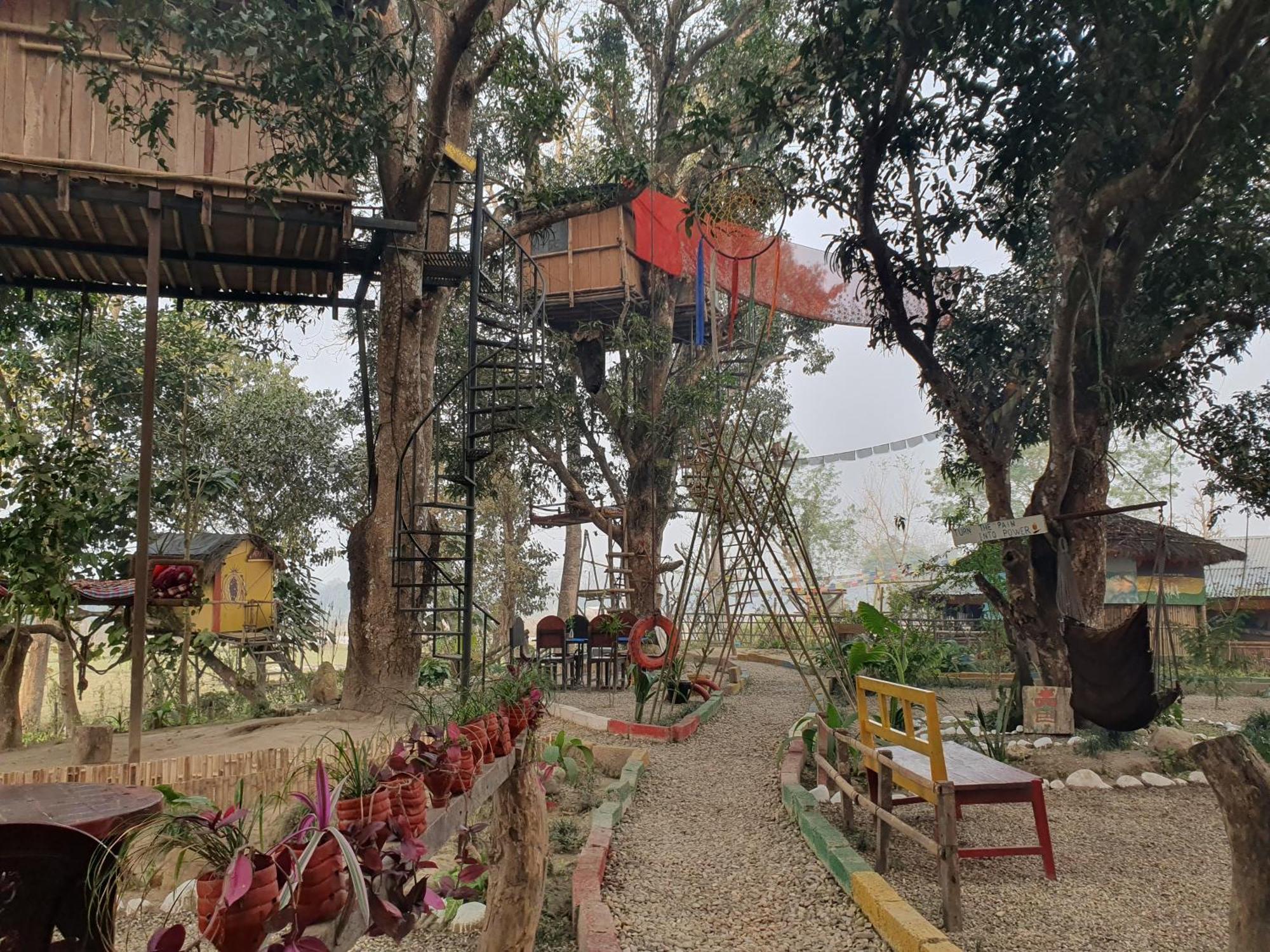 Pemsee'S Tree Town - Eco-Friendly,Tree House Hostel Sauraha Esterno foto